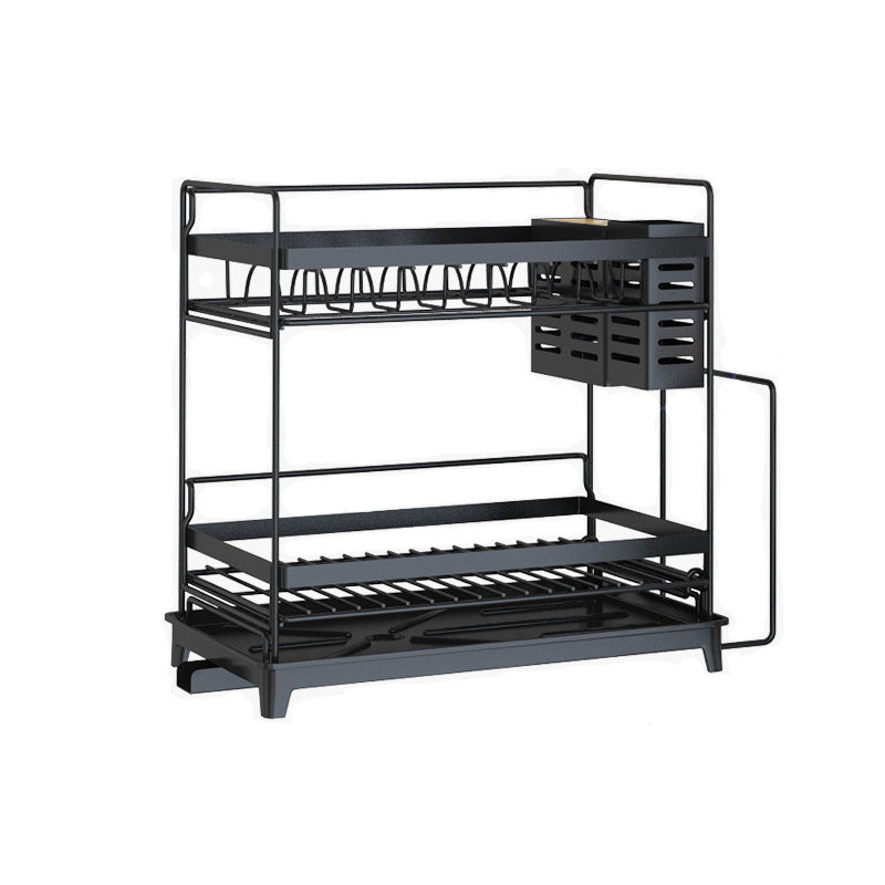 Stainless Steel Dish Drying Rack - Kitchen Countertop Organizer with Drainboard