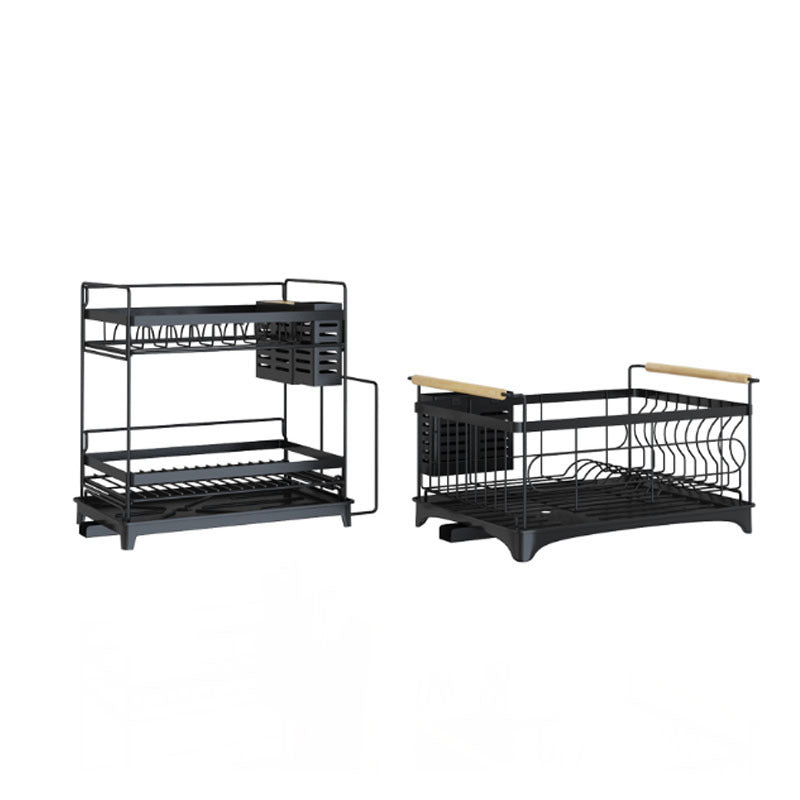 Stainless Steel Dish Drying Rack - Kitchen Countertop Organizer with Drainboard