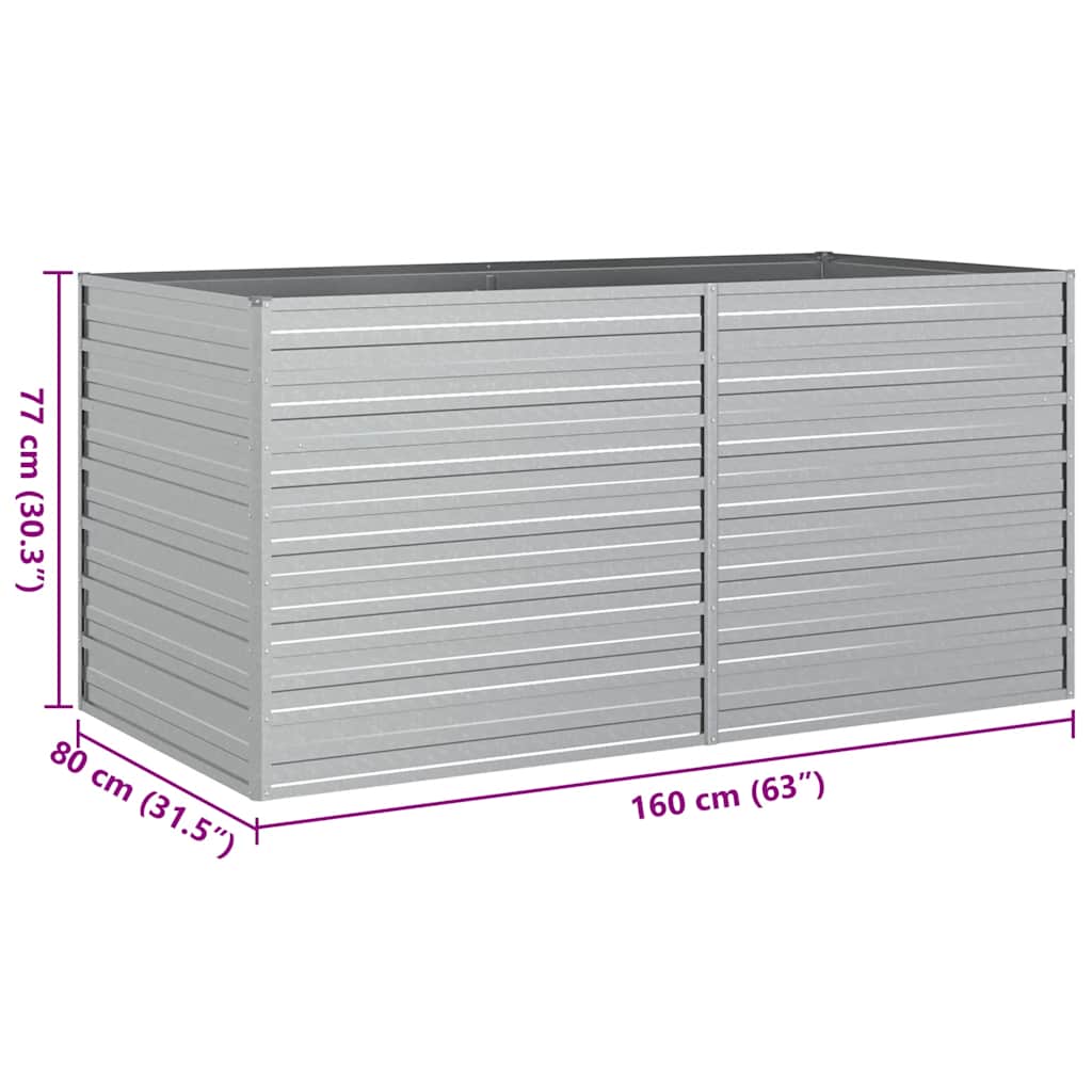 Raised Garden Bed - Galvanized Steel Planter Box for Outdoor Growing