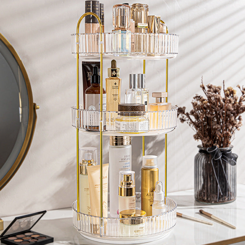 360 Rotating Makeup Organizer - Spinning Cosmetic Storage Tower