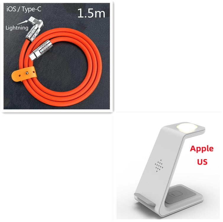 3-in-1 Wireless Charging Station - Phone, Watch & Earbuds Stand