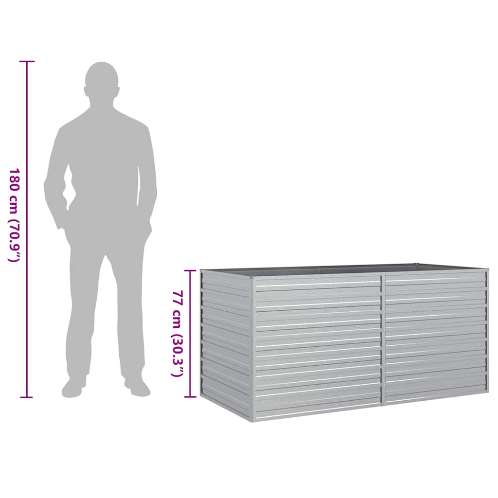 Raised Garden Bed - Galvanized Steel Planter Box for Outdoor Growing