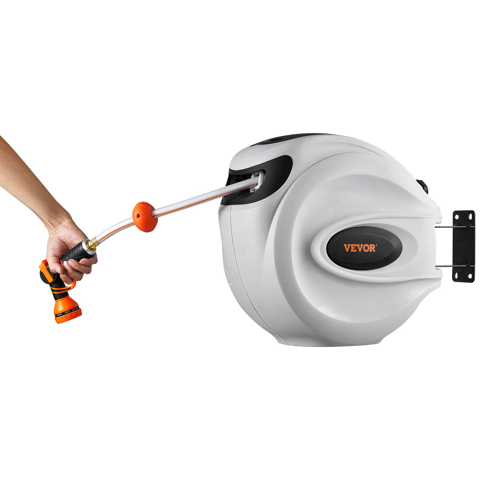 Retractable Garden Hose Reel - Auto-Rewind Wall Mounted Swivel