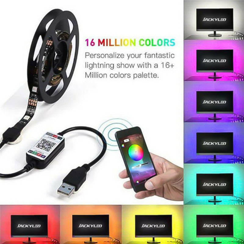 Smart RGB LED Strip Lights with Bluetooth App Control - Color Changing Mood Lighting