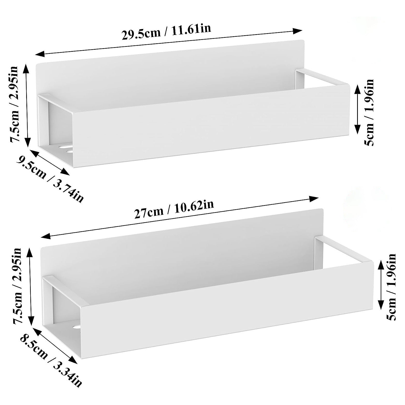 Magnetic Refrigerator Spice Rack - No-Drill Kitchen Organizer Shelf