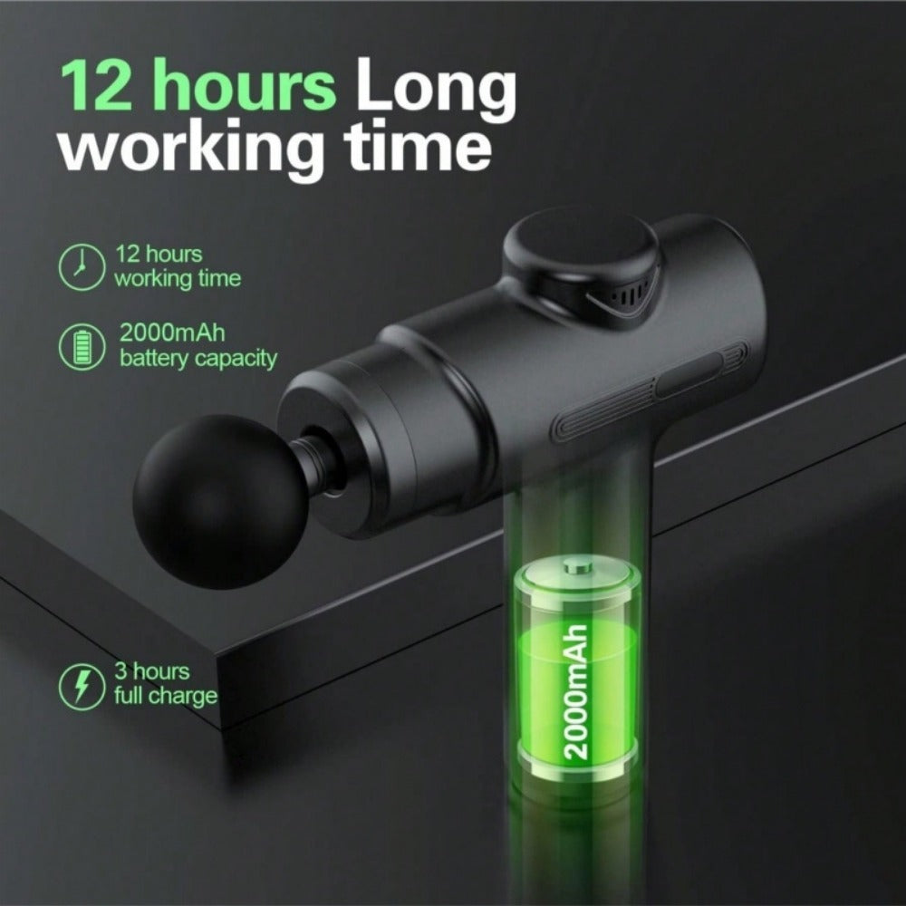 Deep Tissue Massage Gun with 8 Heads - Percussion Muscle Massager for Athletes