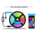 Smart RGB LED Strip Lights with Bluetooth App Control - Color Changing Mood Lighting