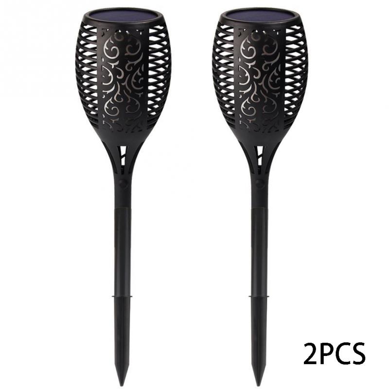 Solar Torch Lights - LED Waterproof Flickering Flame Outdoor Garden Stakes