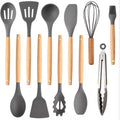 Silicone Kitchen Utensil Set 12-Piece - Heat Resistant Non-Stick Cooking Tools