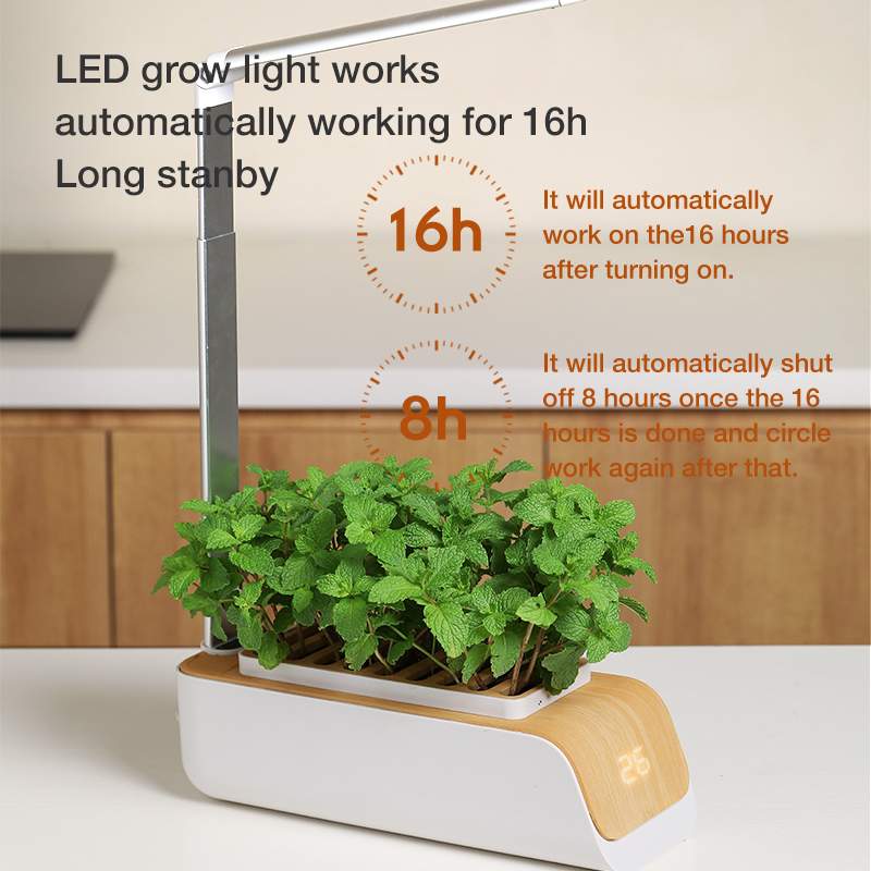 Smart Indoor Herb Garden Kit - Hydroponic Growing System with LED Grow Light