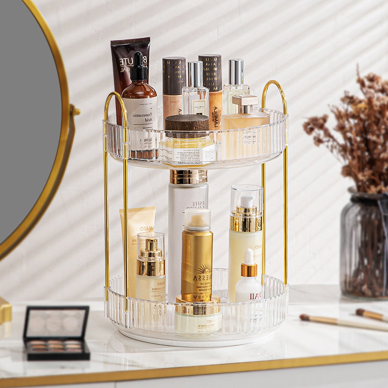 360 Rotating Makeup Organizer - Spinning Cosmetic Storage Tower