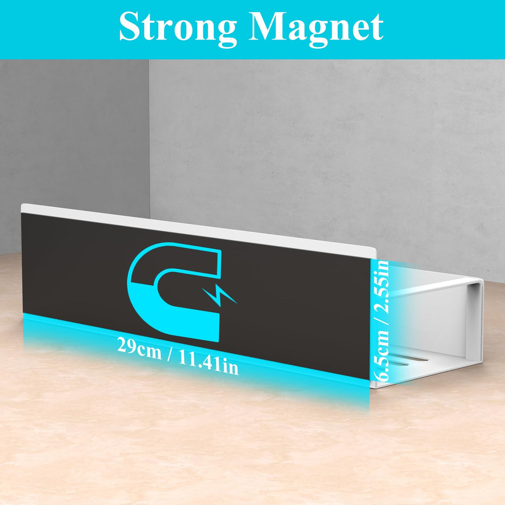 Magnetic Refrigerator Spice Rack - No-Drill Kitchen Organizer Shelf