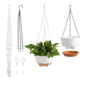 Self-Watering Hanging Planters 2 Pack - 10 Inch Indoor/Outdoor Flower Pots