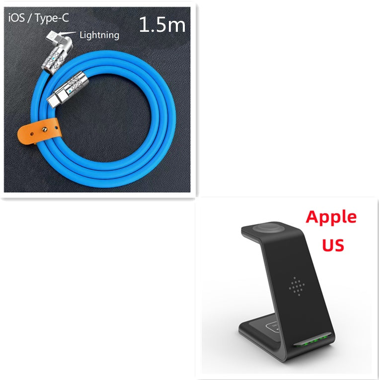 3-in-1 Wireless Charging Station - Phone, Watch & Earbuds Stand